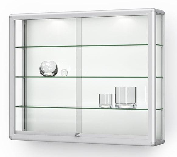 Wandvitrine Glas mit Schiebetüren